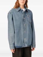 AMI PARIS Shirts LIGHT BLUE