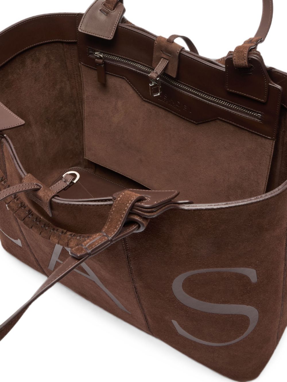 Casadei Suede Logo Tote Bag