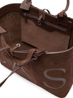 Casadei Suede Logo Tote Bag