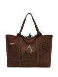 Casadei Suede Logo Tote Bag