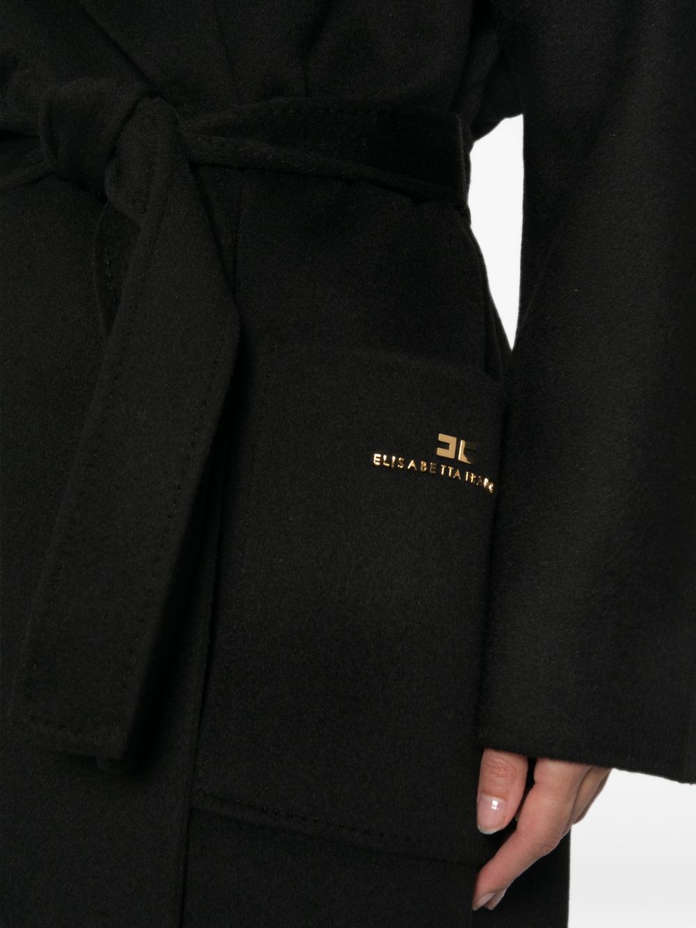 Elisabetta Franchi Coats BLACK