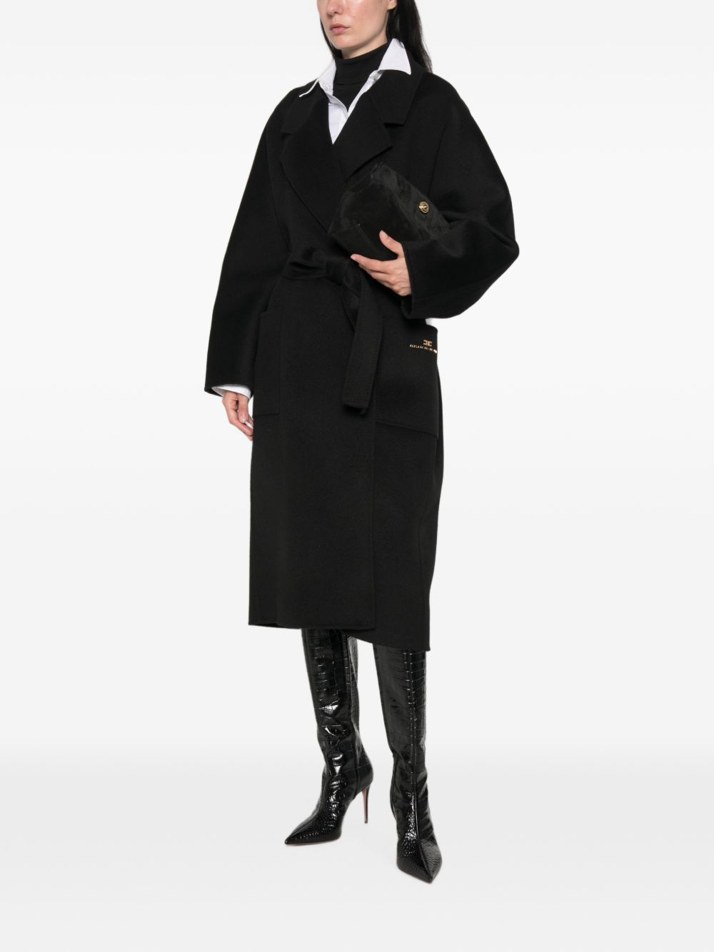 Elisabetta Franchi Coats BLACK
