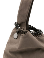 Stella McCartney Chain-Trim Suede Shoulder Bag
