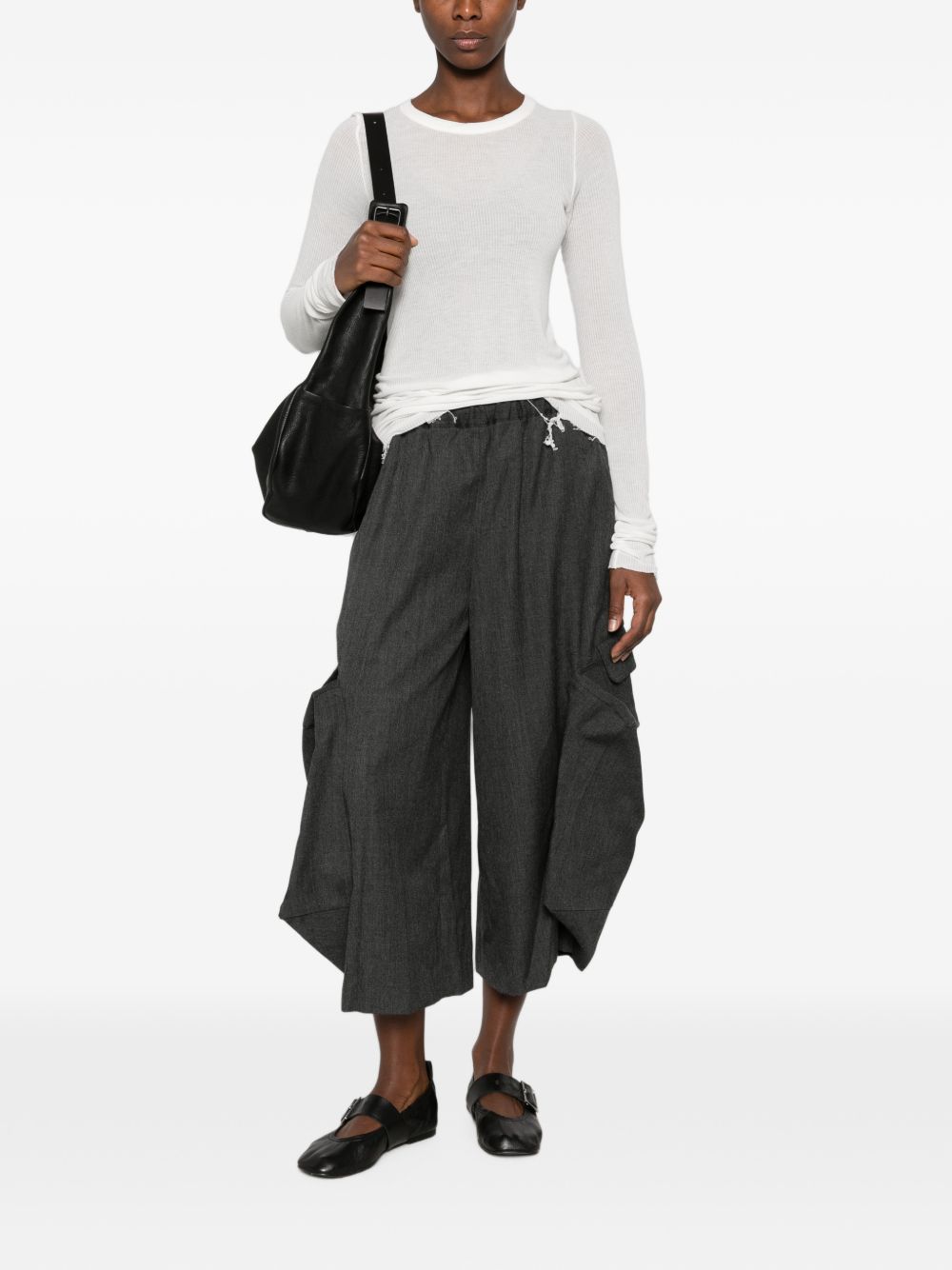 COMME COMME Trousers GREY