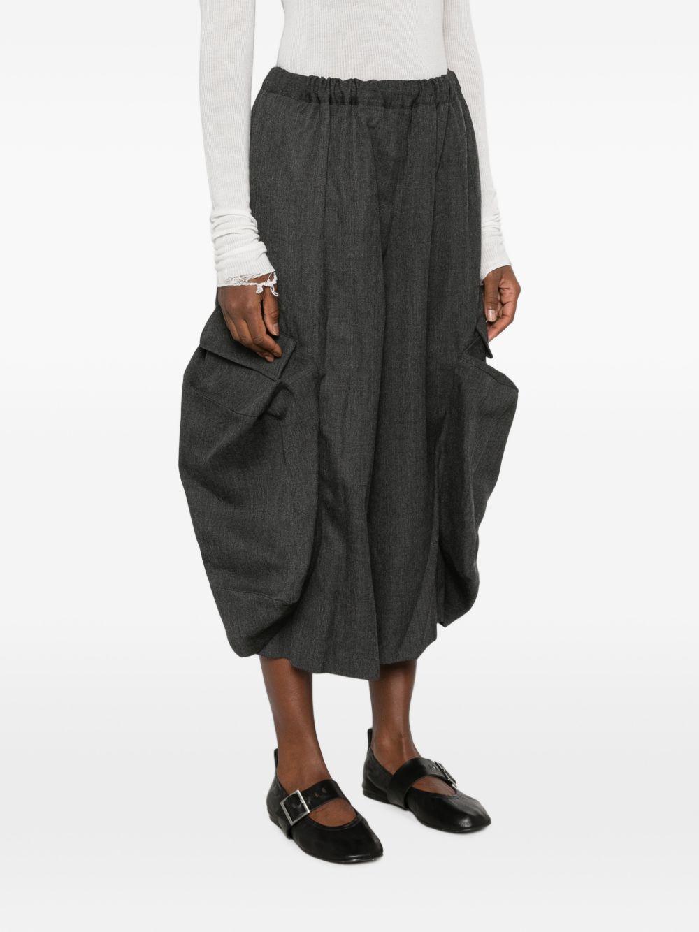 COMME COMME Trousers GREY
