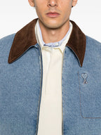 AMI PARIS Coats LIGHT BLUE
