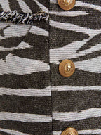 Balmain Lurex Zebra Skirt