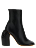 Off White Tonal Spring Ankle Boots