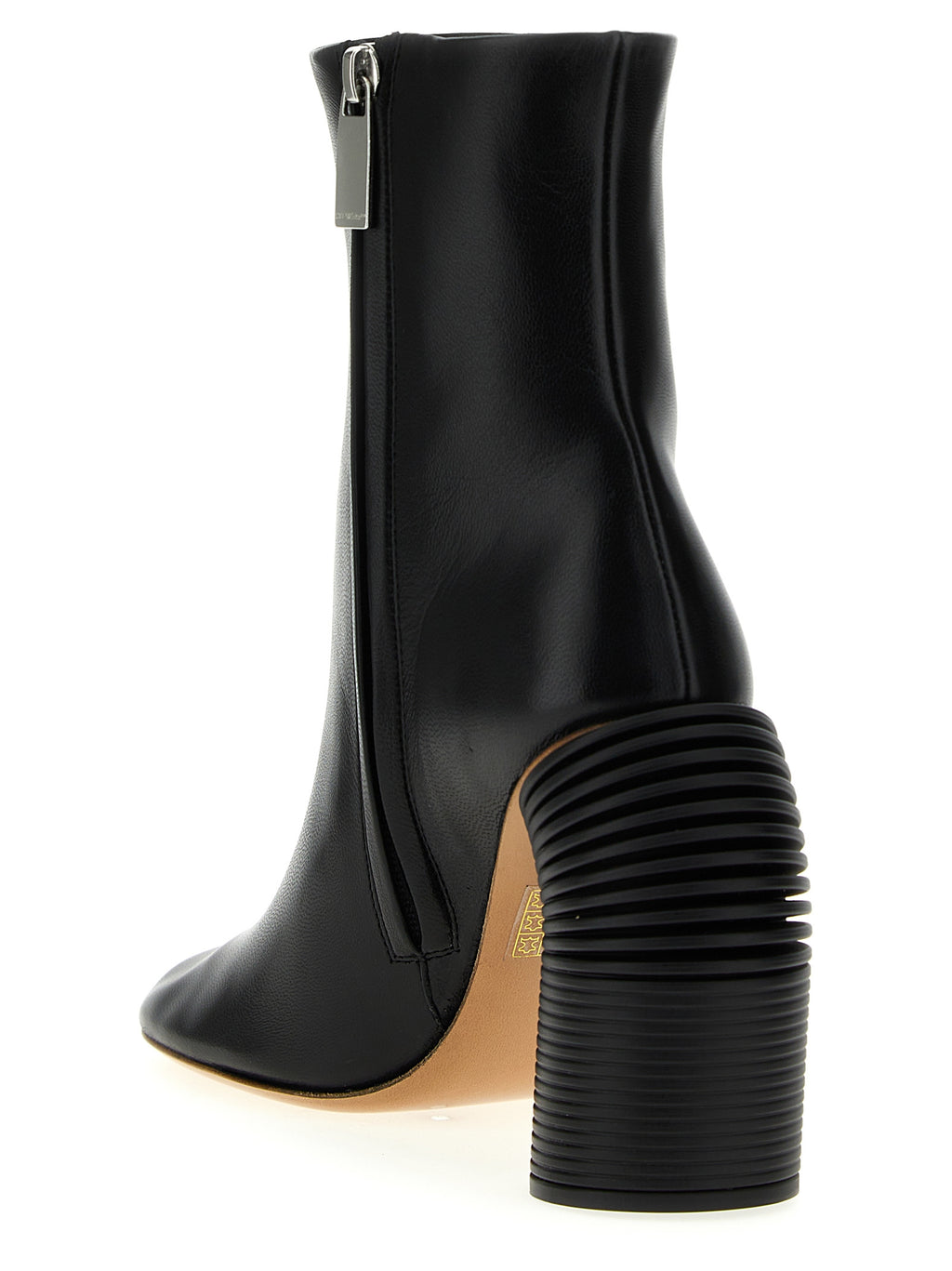 Off White Tonal Spring Ankle Boots
