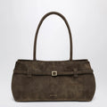 Manu Atelier Le Cambon East West Tobacco suede bag