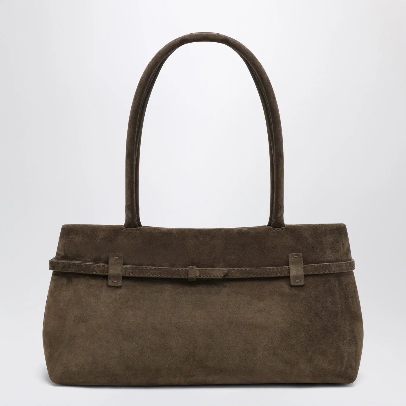 Manu Atelier Le Cambon East West Tobacco suede bag