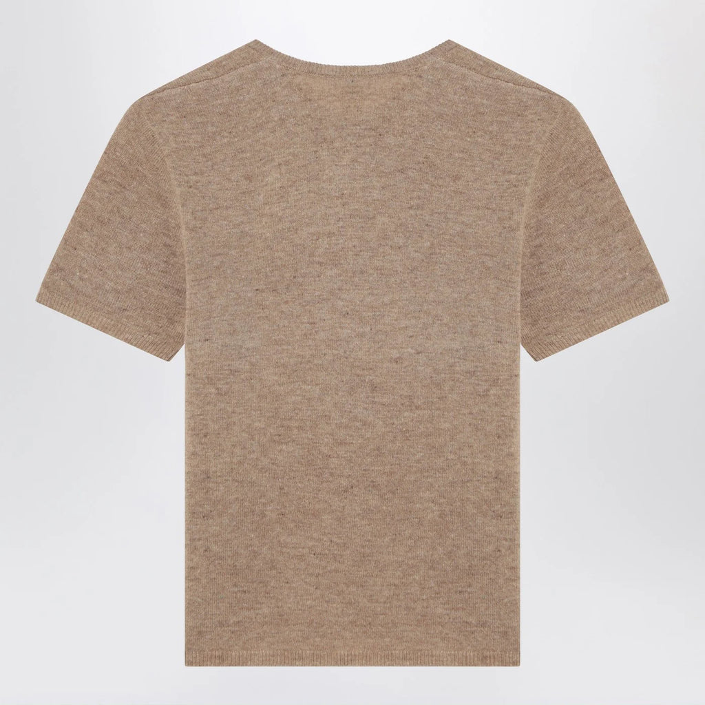 the garment Camel colour Como sweater in wool