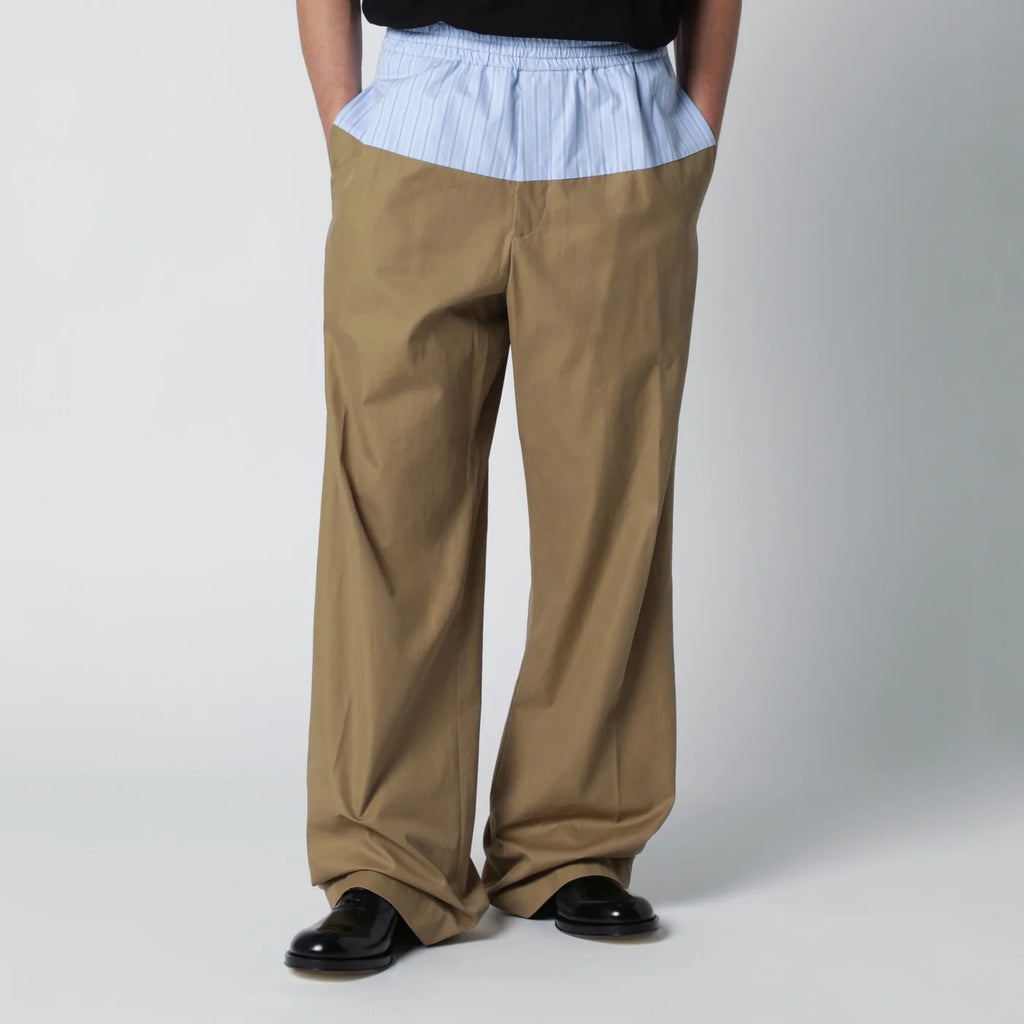 Dries Van Noten Trousers with contrasting waistband