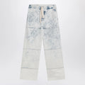 Dries Van Noten Light blue jeans with drawstring