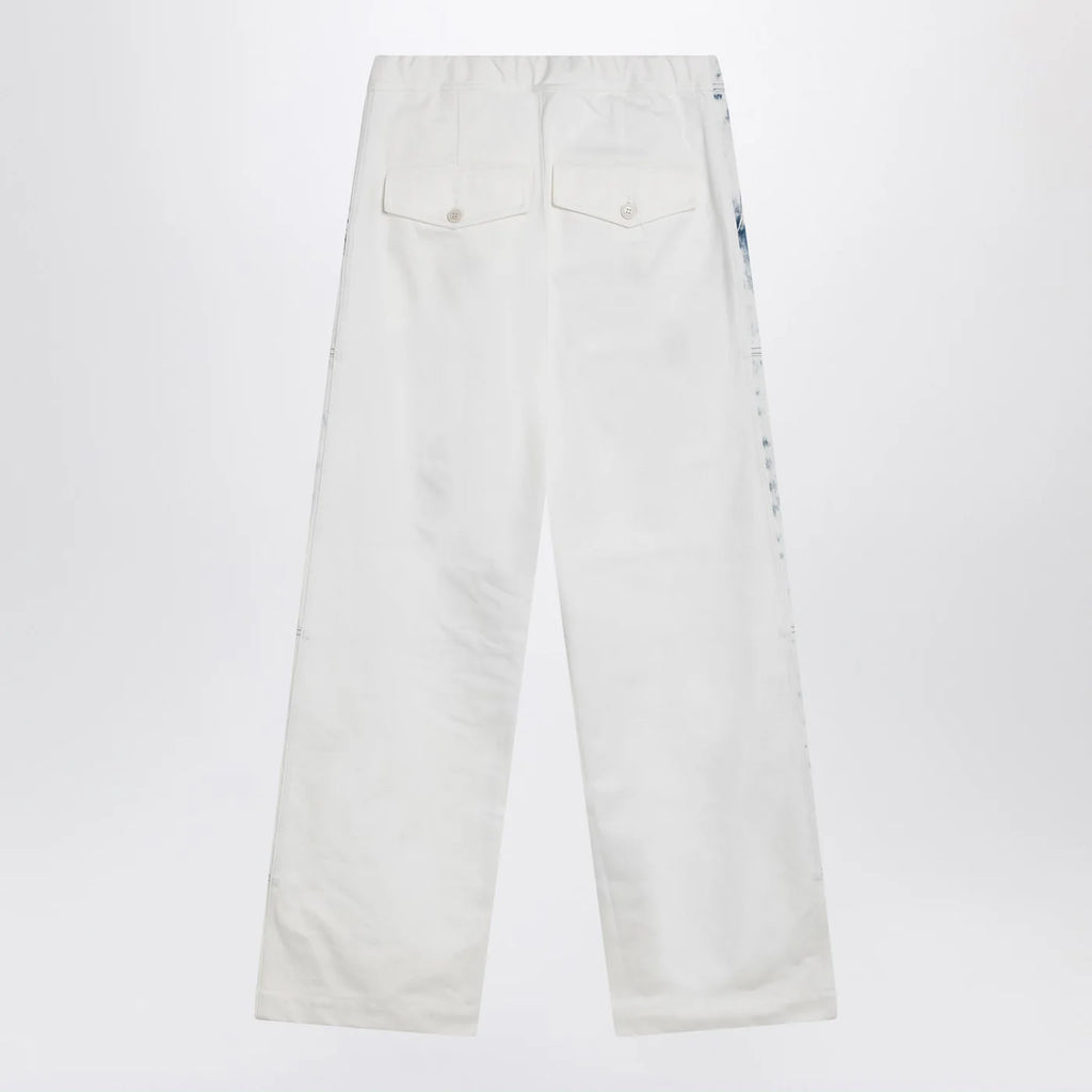 Dries Van Noten Light blue jeans with drawstring