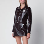 Courreges Courrèges Reedition jacket in burgundy vinyl