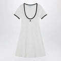 Courreges Courrèges Black/white mini dress in cotton