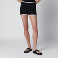 Courreges Courrèges Contrast mini jersey shorts in black cotton