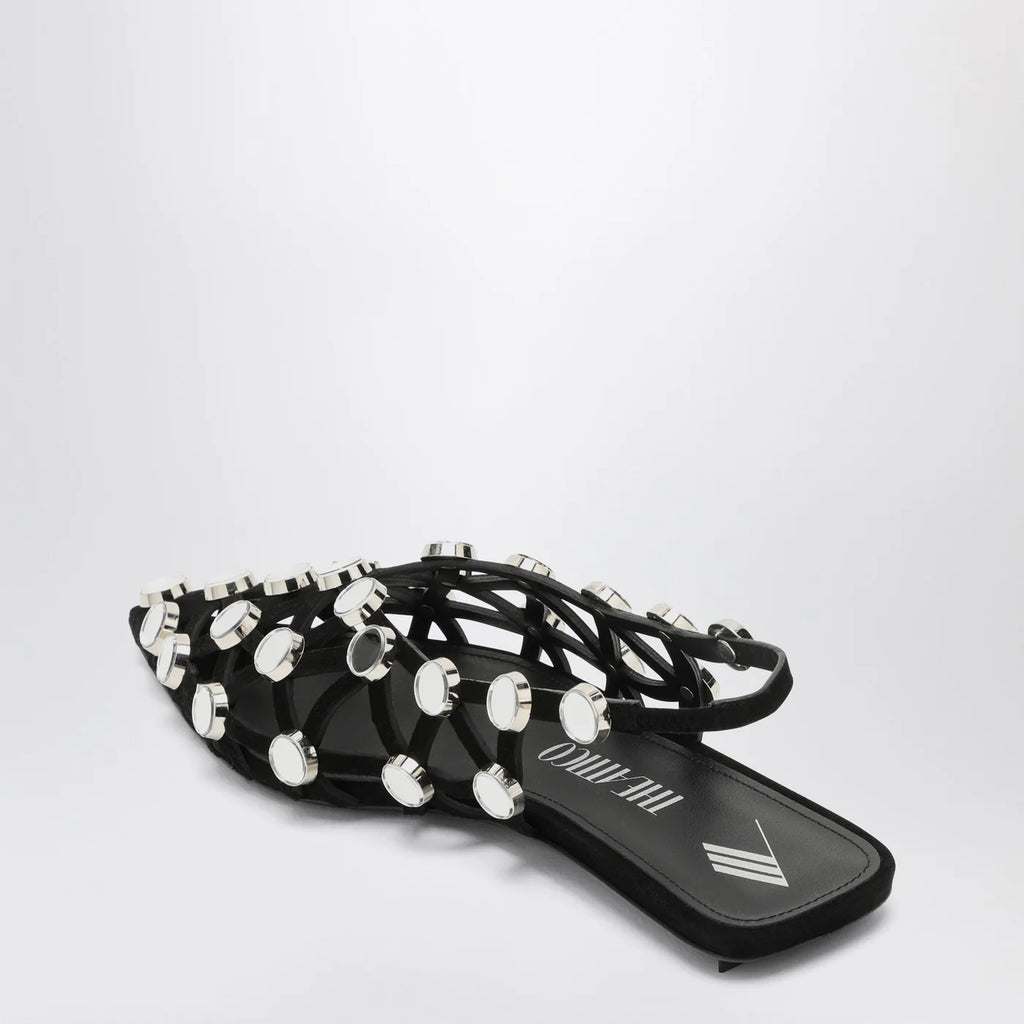 The Attico Black Grid ballerina