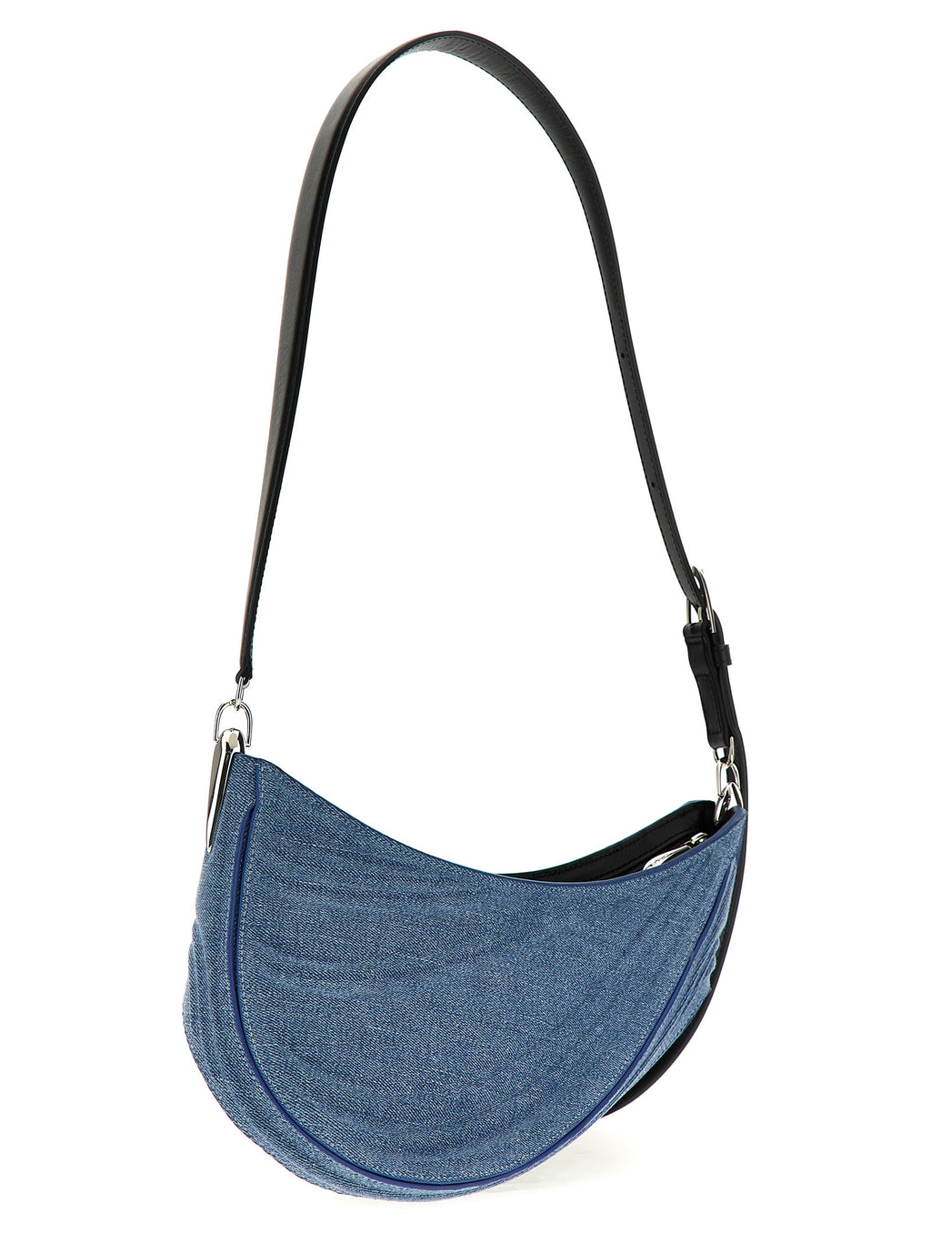حقيبة كتف Mugler Medium Denim Spiral Curve 01