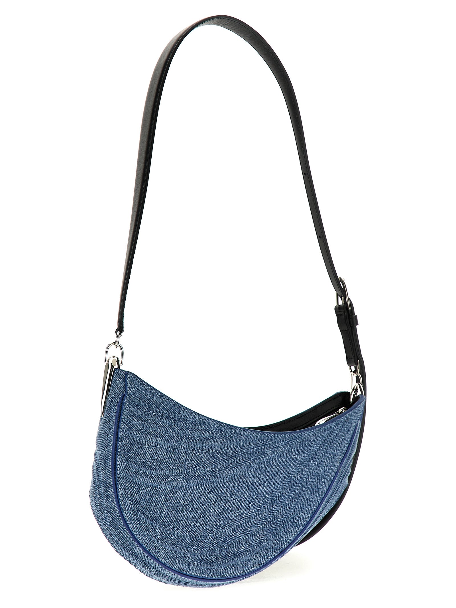 حقيبة كتف Mugler Medium Denim Spiral Curve 01