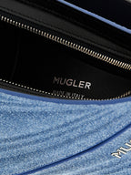 حقيبة كتف Mugler Medium Denim Spiral Curve 01