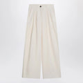 MKDT Studio Wide écru trousers in cotton