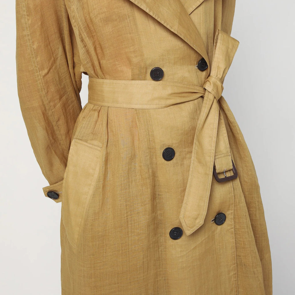 MKDT Studio Double-breasted Cici trench coat in ramie