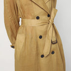 MKDT Studio Double-breasted Cici trench coat in ramie