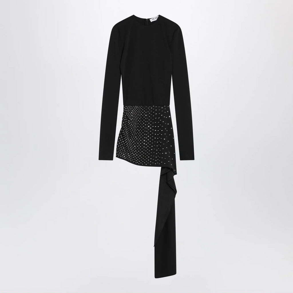 The Attico Mini black dress with thermostrass