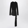 The Attico Mini black dress with thermostrass