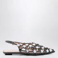 The Attico Dark grey Grid ballerina