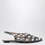 The Attico Dark grey Grid ballerina