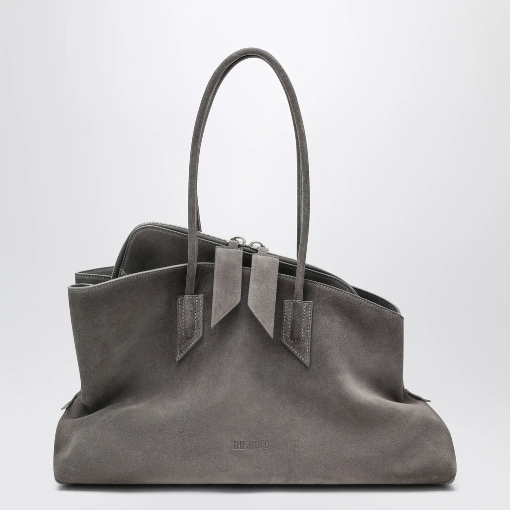 The Attico La Passeggiata Medium bag in grey suede