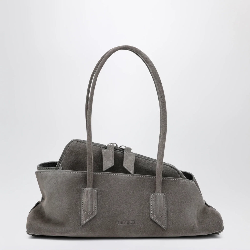 The Attico La Passeggiata Small bag in grey suede