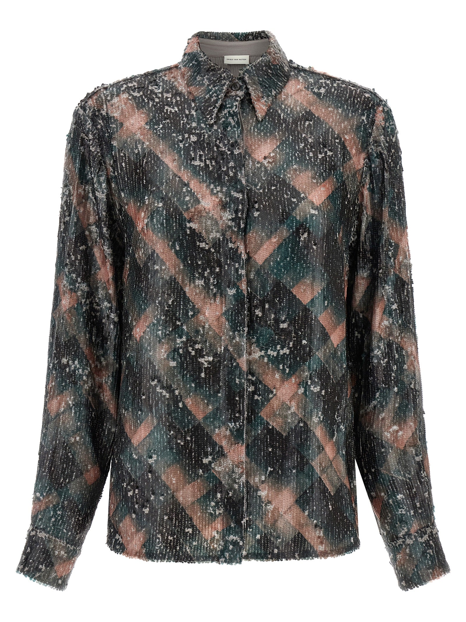 Dries Van Noten قميص تشوي مطرز