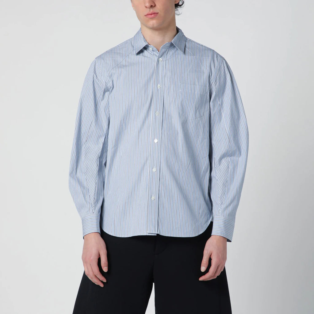 Sacai Light blue striped cotton shirt