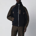 Sacai Navy/kakhi cotton-blend hoodie