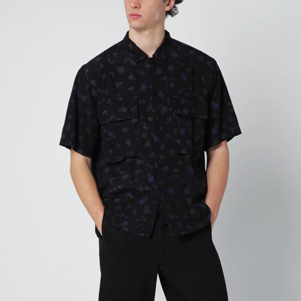 Sacai Black shirt with floral print