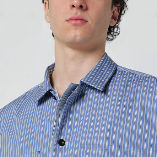 Sacai Light blue striped cotton shirt