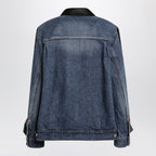Sacai Double-breasted jacket in wool and denim