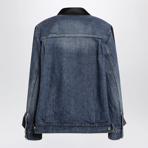 Sacai Double-breasted jacket in wool and denim