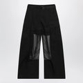 Sacai Black cargo trousers with semi-sheer insert