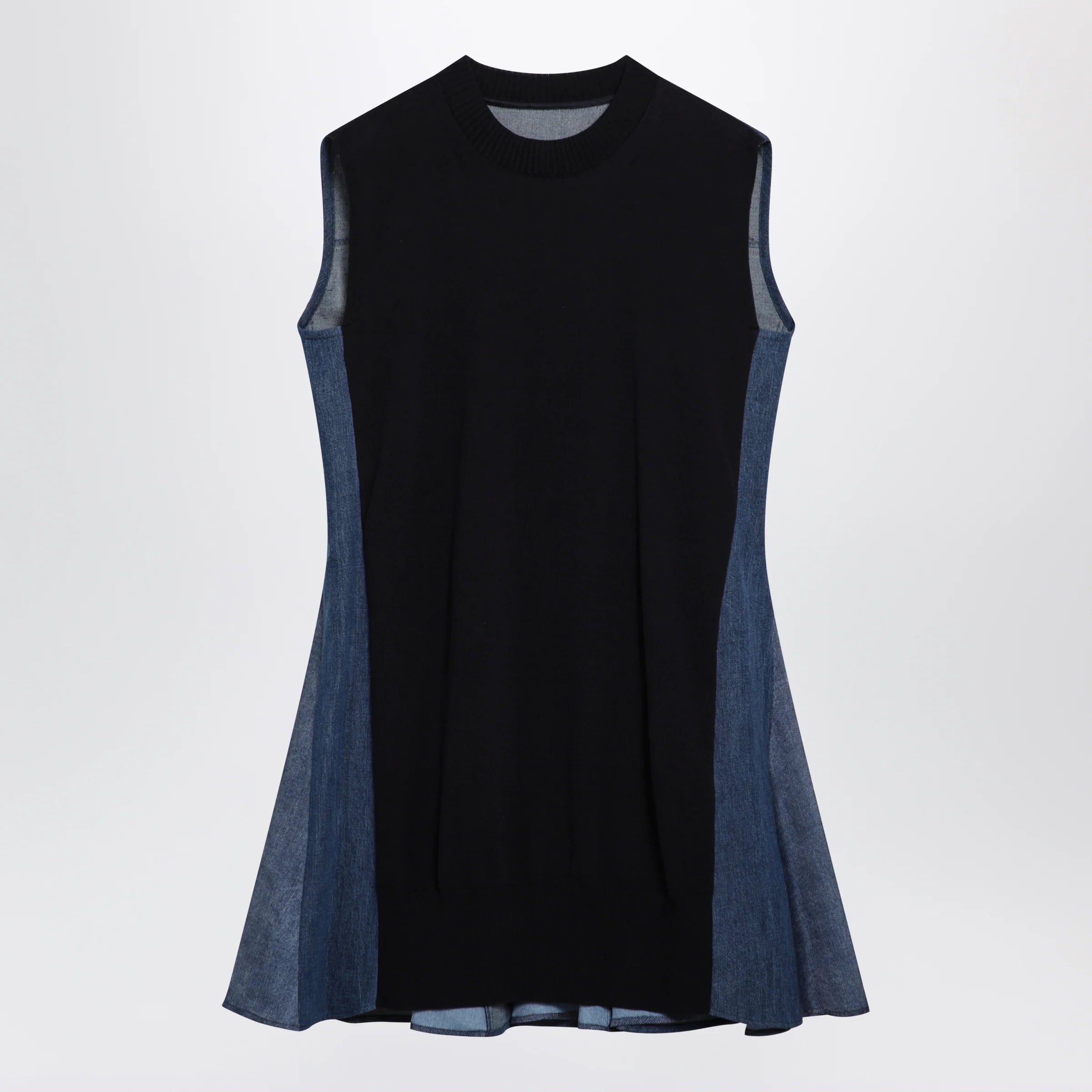 Sacai Denim dress and knit top