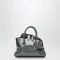 The Attico La Passeggiata Mini dark grey cracked laminated leather bag