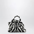 The Attico La Passeggiata Mini bag in black and white pony hair leather