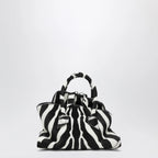 The Attico La Passeggiata Mini bag in black and white pony hair leather