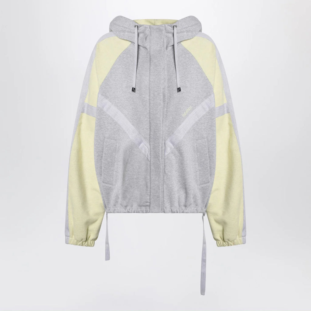 The Attico Grey/light yellow bomber sweatshirt