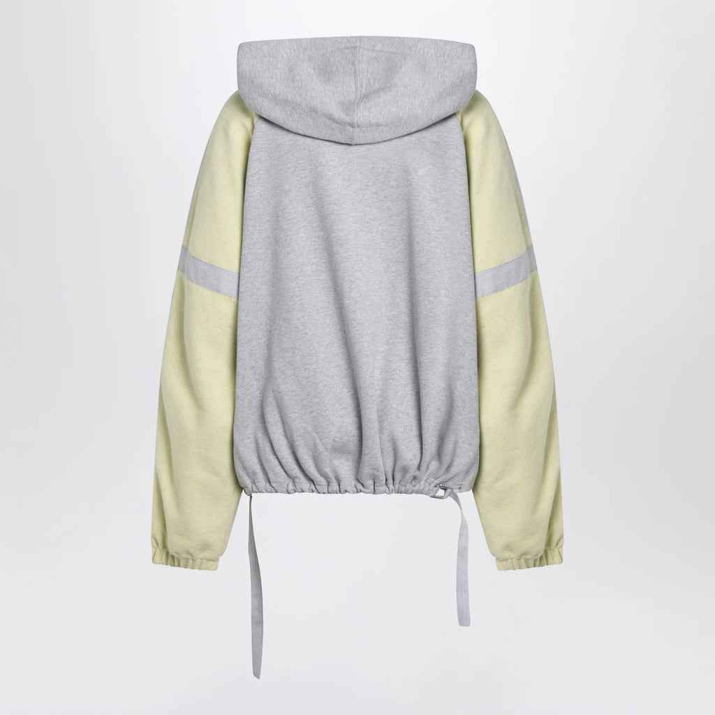 The Attico Grey/light yellow bomber sweatshirt