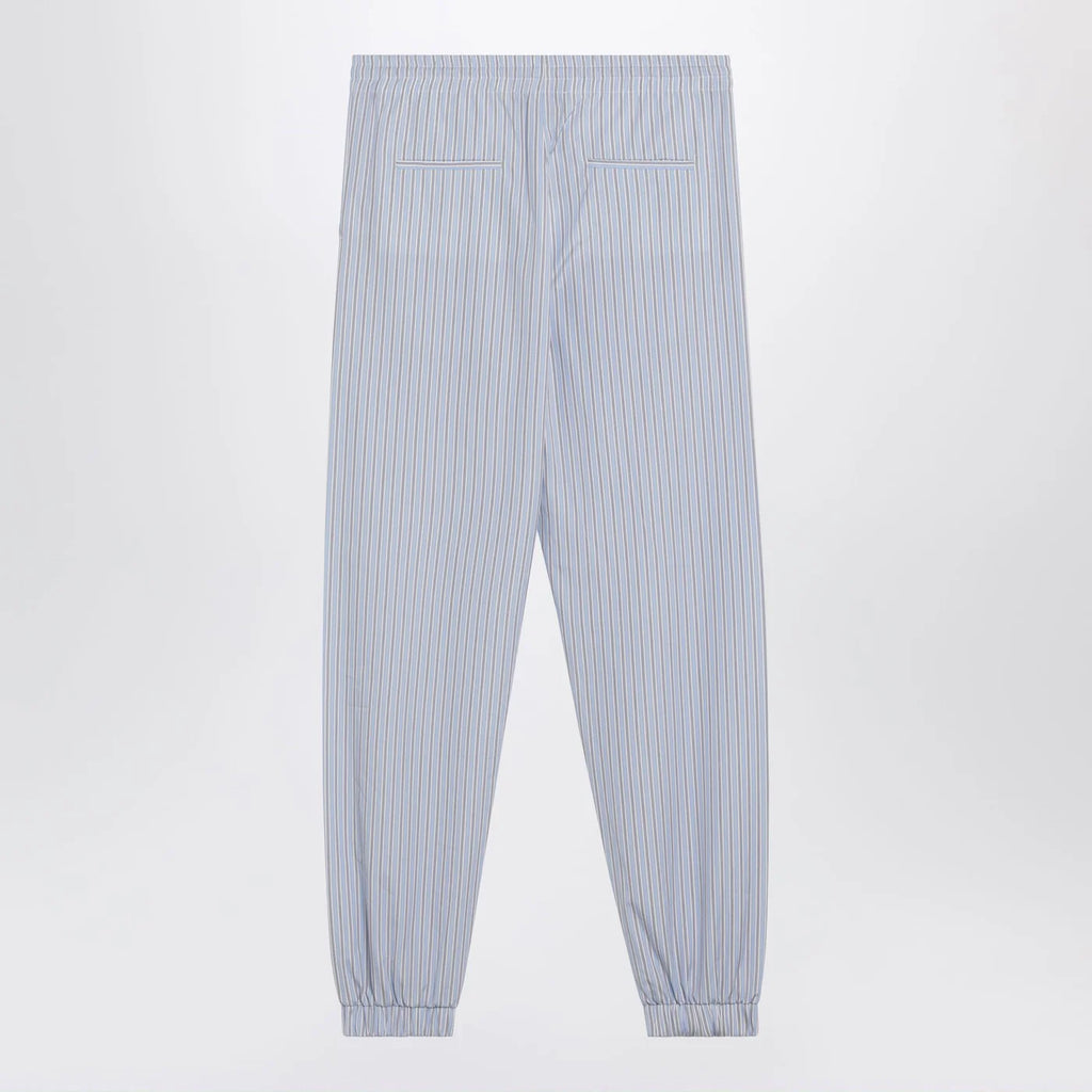 The Attico Light blue/white striped trousers